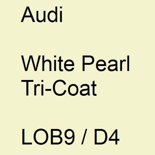 Audi, White Pearl Tricoat, LOB9 / D4.